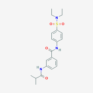 molecular formula C21H27N3O4S B215600 N-{4-[(diethylamino)sulfonyl]phenyl}-3-(isobutyrylamino)benzamide 