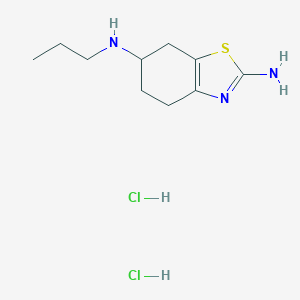 molecular formula C10H19Cl2N3S B021562 N6-propyl-4,5,6,7-tetrahydro-1,3-benzothiazole-2,6-diamine dihydrochloride CAS No. 104617-85-8