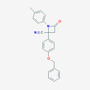 molecular formula C24H20N2O2 B215621 2-[4-(Benzyloxy)phenyl]-1-(4-methylphenyl)-4-oxo-2-azetidinecarbonitrile 