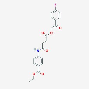 Ethyl 4-({4-[2-(4-fluorophenyl)-2-oxoethoxy]-4-oxobutanoyl}amino)benzoate