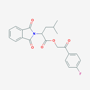 molecular formula C22H20FNO5 B215652 2-(4-fluorophenyl)-2-oxoethyl 2-(1,3-dioxo-1,3-dihydro-2H-isoindol-2-yl)-4-methylpentanoate 