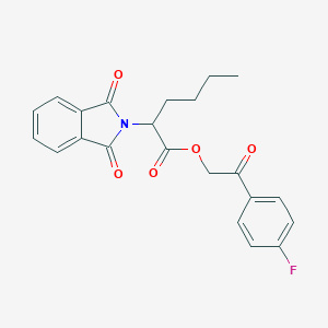 molecular formula C22H20FNO5 B215653 2-(4-fluorophenyl)-2-oxoethyl 2-(1,3-dioxo-1,3-dihydro-2H-isoindol-2-yl)hexanoate 