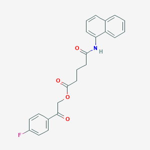 molecular formula C23H20FNO4 B215655 2-(4-Fluorophenyl)-2-oxoethyl 5-(1-naphthylamino)-5-oxopentanoate 