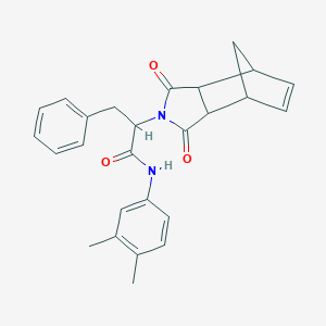 N-(3,4-dimethylphenyl)-2-(1,3-dioxo-1,3,3a,4,7,7a-hexahydro-2H-4,7-methanoisoindol-2-yl)-3-phenylpropanamide