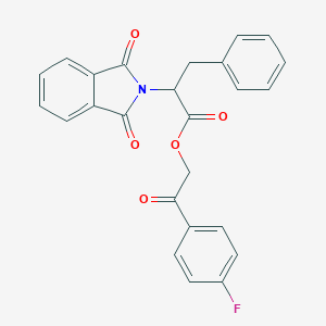 2-(4-fluorophenyl)-2-oxoethyl 2-(1,3-dioxo-1,3-dihydro-2H-isoindol-2-yl)-3-phenylpropanoate