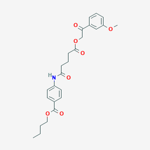 Butyl 4-({5-[2-(3-methoxyphenyl)-2-oxoethoxy]-5-oxopentanoyl}amino)benzoate
