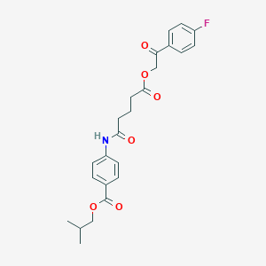molecular formula C24H26FNO6 B215662 Isobutyl 4-({5-[2-(4-fluorophenyl)-2-oxoethoxy]-5-oxopentanoyl}amino)benzoate 