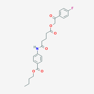 Butyl 4-({5-[2-(4-fluorophenyl)-2-oxoethoxy]-5-oxopentanoyl}amino)benzoate