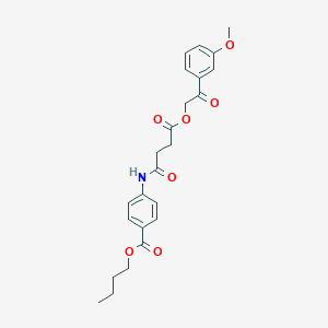 molecular formula C24H27NO7 B215664 Butyl 4-({4-[2-(3-methoxyphenyl)-2-oxoethoxy]-4-oxobutanoyl}amino)benzoate 