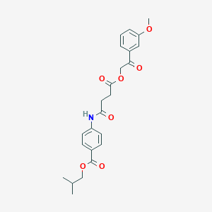molecular formula C24H27NO7 B215665 Isobutyl 4-({4-[2-(3-methoxyphenyl)-2-oxoethoxy]-4-oxobutanoyl}amino)benzoate 
