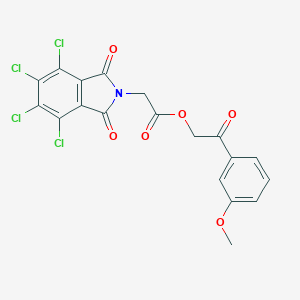 molecular formula C19H11Cl4NO6 B215666 2-(3-methoxyphenyl)-2-oxoethyl (4,5,6,7-tetrachloro-1,3-dioxo-1,3-dihydro-2H-isoindol-2-yl)acetate 