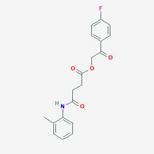 molecular formula C19H18FNO4 B215667 2-(4-Fluorophenyl)-2-oxoethyl 4-oxo-4-(2-toluidino)butanoate 