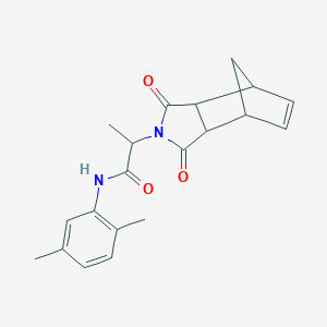 molecular formula C20H22N2O3 B215668 N-(2,5-dimethylphenyl)-2-(1,3-dioxo-1,3,3a,4,7,7a-hexahydro-2H-4,7-methanoisoindol-2-yl)propanamide 
