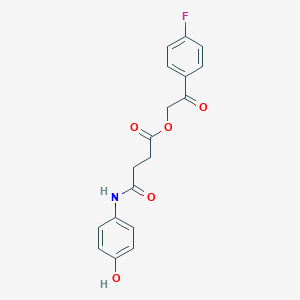 molecular formula C18H16FNO5 B215669 2-(4-Fluorophenyl)-2-oxoethyl 4-(4-hydroxyanilino)-4-oxobutanoate 