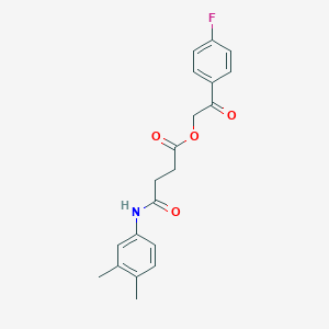 molecular formula C20H20FNO4 B215670 2-(4-Fluorophenyl)-2-oxoethyl 4-(3,4-dimethylanilino)-4-oxobutanoate 