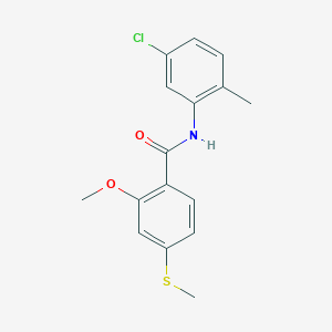 molecular formula C16H16ClNO2S B215674 N-(5-chloro-2-methylphenyl)-2-methoxy-4-(methylsulfanyl)benzamide 