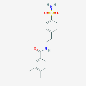 3,4-dimethyl-N-[2-(4-sulfamoylphenyl)ethyl]benzamide