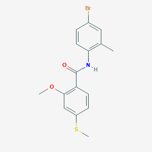 molecular formula C16H16BrNO2S B215685 N-(4-bromo-2-methylphenyl)-2-methoxy-4-(methylsulfanyl)benzamide 