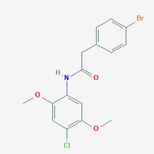 molecular formula C16H15BrClNO3 B215686 2-(4-bromophenyl)-N-(4-chloro-2,5-dimethoxyphenyl)acetamide 