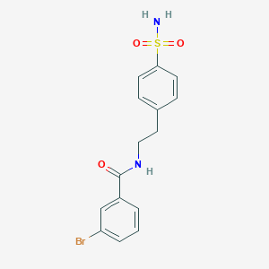 3-bromo-N-[2-(4-sulfamoylphenyl)ethyl]benzamide