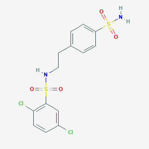 2,5-dichloro-N-[2-(4-sulfamoylphenyl)ethyl]benzenesulfonamide