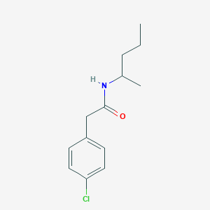molecular formula C13H18ClNO B215691 2-(4-chlorophenyl)-N-(1-methylbutyl)acetamide 