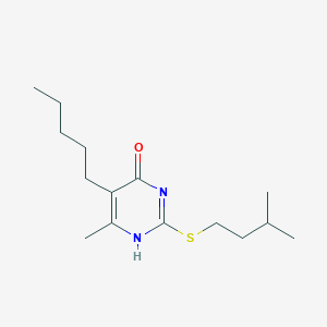 6-methyl-2-(3-methylbutylsulfanyl)-5-pentyl-1H-pyrimidin-4-one