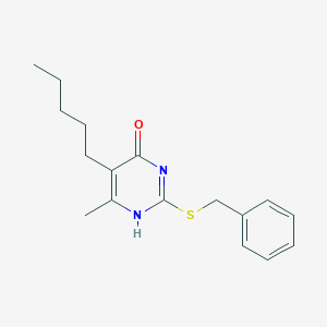 2-benzylsulfanyl-6-methyl-5-pentyl-1H-pyrimidin-4-one