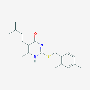 molecular formula C19H26N2OS B215725 2-[(2,4-dimethylphenyl)methylsulfanyl]-6-methyl-5-(3-methylbutyl)-1H-pyrimidin-4-one 