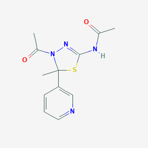 molecular formula C12H14N4O2S B215740 N-(4-acetyl-5-methyl-5-pyridin-3-yl-4,5-dihydro-1,3,4-thiadiazol-2-yl)acetamide 