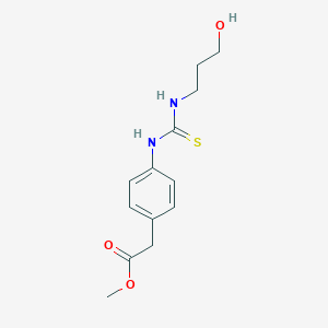 molecular formula C13H18N2O3S B215754 Methyl [4-({[(3-hydroxypropyl)amino]carbothioyl}amino)phenyl]acetate 