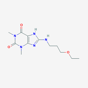 molecular formula C12H19N5O3 B215755 8-(3-乙氧基丙氨基)-1,3-二甲基-7H-嘌呤-2,6-二酮 