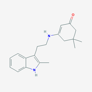 molecular formula C19H24N2O B215759 5,5-dimethyl-3-{[2-(2-methyl-1H-indol-3-yl)ethyl]amino}cyclohex-2-en-1-one 