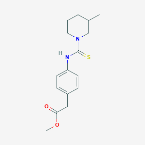 Methyl (4-{[(3-methyl-1-piperidinyl)carbothioyl]amino}phenyl)acetate