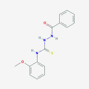 molecular formula C15H15N3O2S B215773 2-benzoyl-N-(2-methoxyphenyl)hydrazinecarbothioamide 