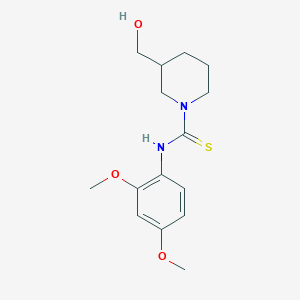 N-(2,4-dimethoxyphenyl)-3-(hydroxymethyl)-1-piperidinecarbothioamide