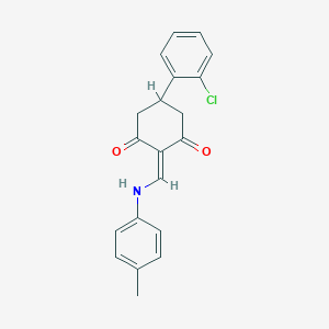 molecular formula C20H18ClNO2 B215796 5-(2-chlorophenyl)-2-[(4-methylanilino)methylidene]cyclohexane-1,3-dione 