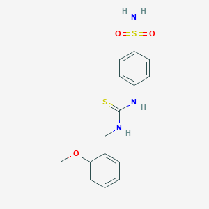 molecular formula C15H17N3O3S2 B215801 4-{[(2-Methoxybenzyl)carbamothioyl]amino}benzenesulfonamide 