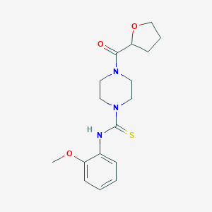 N-(2-methoxyphenyl)-4-(tetrahydro-2-furanylcarbonyl)-1-piperazinecarbothioamide