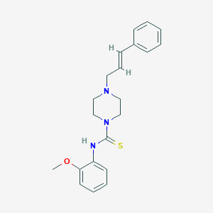molecular formula C21H25N3OS B215811 4-cinnamyl-N-(2-methoxyphenyl)-1-piperazinecarbothioamide 
