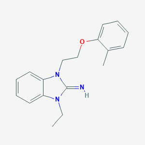 molecular formula C18H21N3O B215817 1-ethyl-3-[2-(2-methylphenoxy)ethyl]-1,3-dihydro-2H-benzimidazol-2-imine 