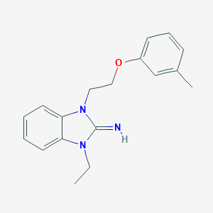 1-ethyl-3-[2-(3-methylphenoxy)ethyl]-1,3-dihydro-2H-benzimidazol-2-imine