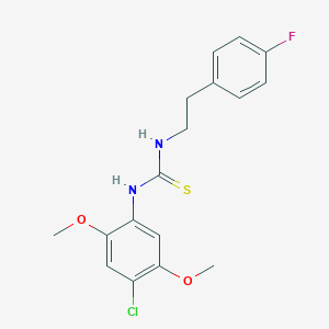 molecular formula C17H18ClFN2O2S B215823 1-(4-Chloro-2,5-dimethoxyphenyl)-3-[2-(4-fluorophenyl)ethyl]thiourea 