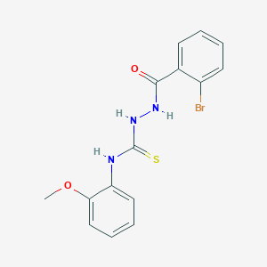 molecular formula C15H14BrN3O2S B215826 2-(2-bromobenzoyl)-N-(2-methoxyphenyl)hydrazinecarbothioamide 