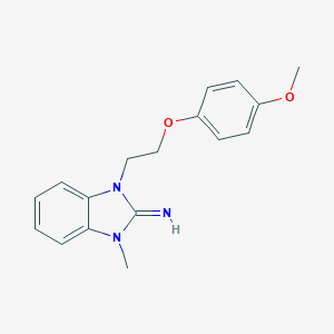 molecular formula C17H19N3O2 B215827 1-[2-(4-methoxyphenoxy)ethyl]-3-methyl-1,3-dihydro-2H-benzimidazol-2-imine 