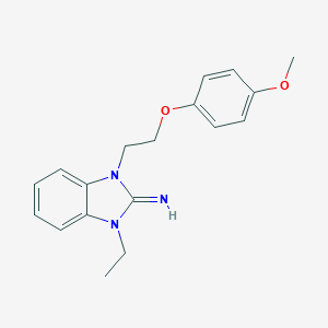 molecular formula C18H21N3O2 B215829 1-ethyl-3-[2-(4-methoxyphenoxy)ethyl]-1,3-dihydro-2H-benzimidazol-2-imine 