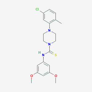 4-(5-chloro-2-methylphenyl)-N-(3,5-dimethoxyphenyl)piperazine-1-carbothioamide