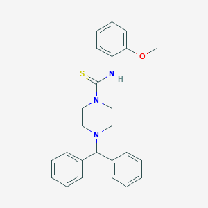 4-benzhydryl-N-(2-methoxyphenyl)-1-piperazinecarbothioamide