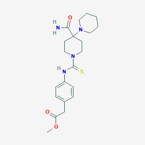 molecular formula C21H30N4O3S B215839 Methyl (4-{[(4'-carbamoyl-1,4'-bipiperidin-1'-yl)carbonothioyl]amino}phenyl)acetate 