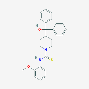 4-[hydroxy(diphenyl)methyl]-N-(2-methoxyphenyl)piperidine-1-carbothioamide